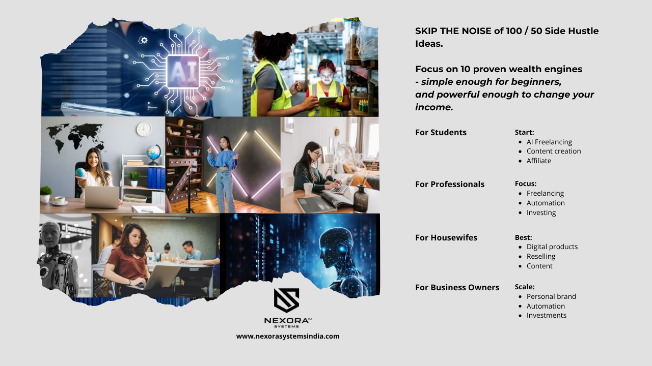 🔥 10 High Potential Side Hustles for 2026 & Beyond — AI Income Blueprint for Passive Wealth & Digital Freedom