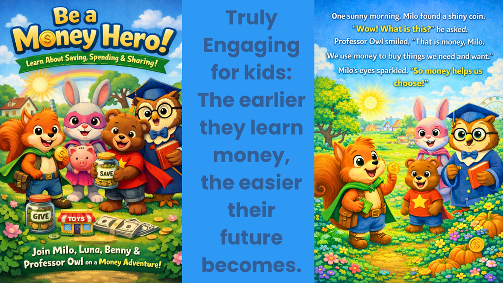 Fun Money Book for Kids Ages 4–7 | Financial Literacy Activity Workbook for Children