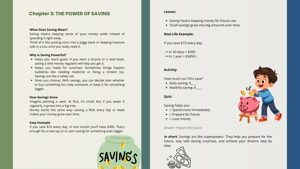 Money Smart Children Workbook for Ages 8–12 | Kids Financial Literacy & Smart Money Habits