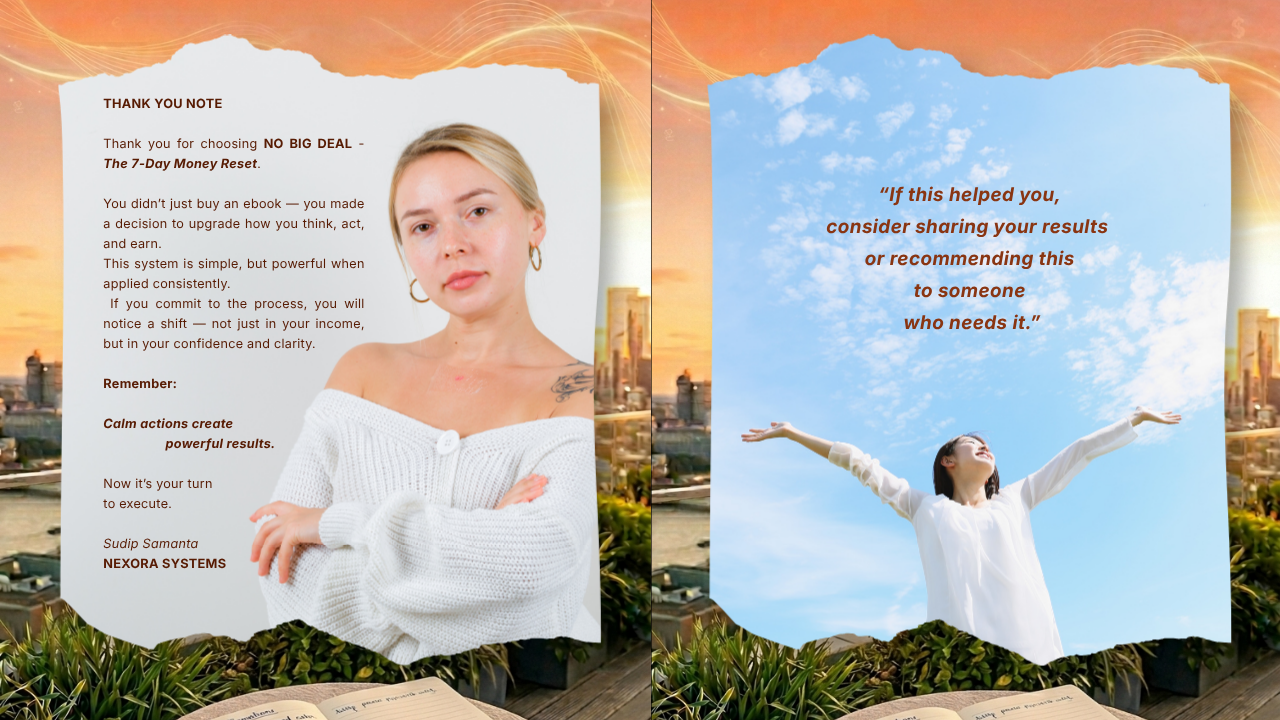 NO BIG DEAL – The 7 Day Money Reset System for Calm Confidence & Income Growth